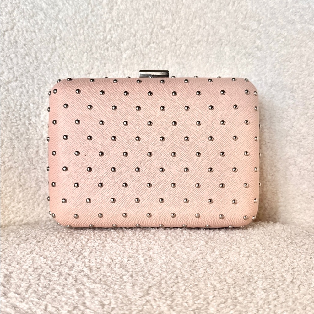 Elegant Nude Studded Clutch